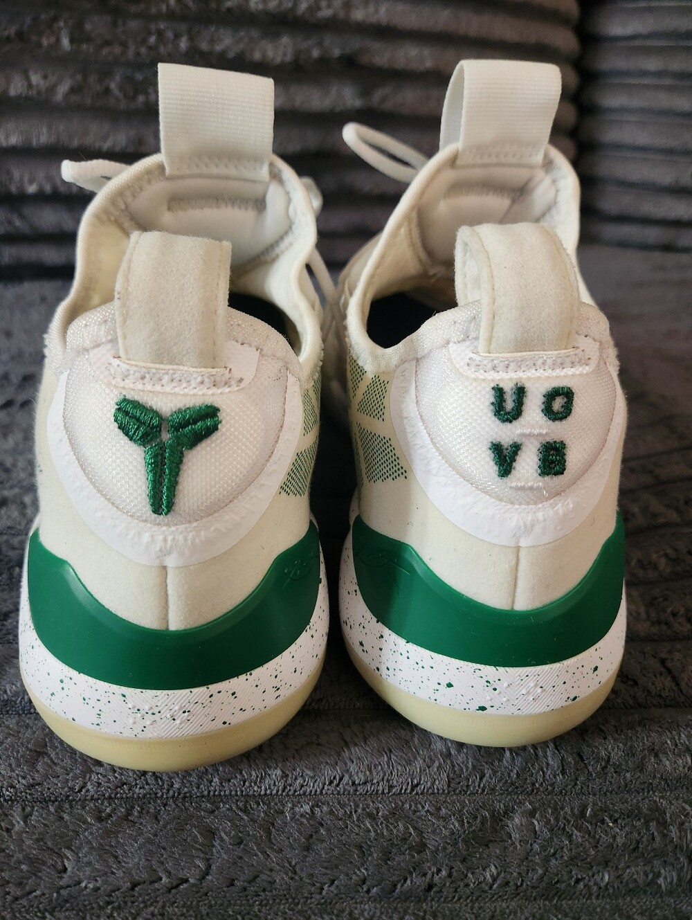 Men's Custom Nike ID Kobe A.D. Exodus "Oregon Ducks" White/Green Size 8.5